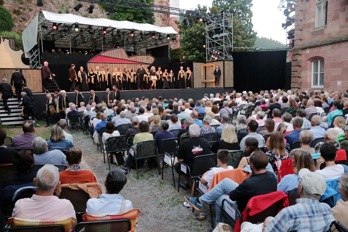 Einen vollen Schlosshof wird es dank der Zuwendungen von Land und Kreis auf Schloss Zwingenberg auch in der Spielzeit 2025 geben.